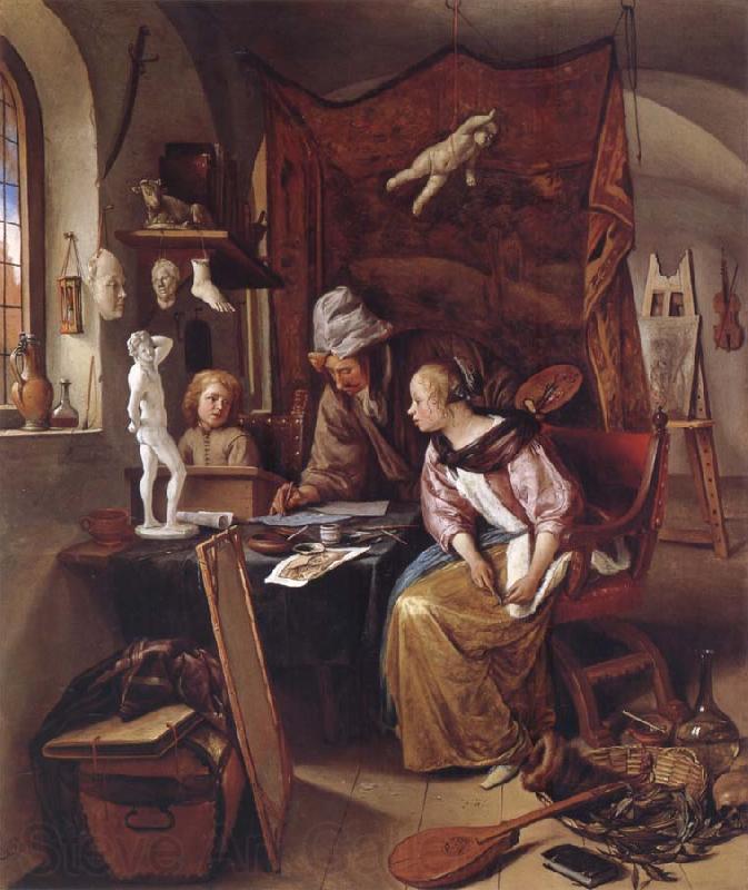 Jan Steen The During Lesson Norge oil painting art